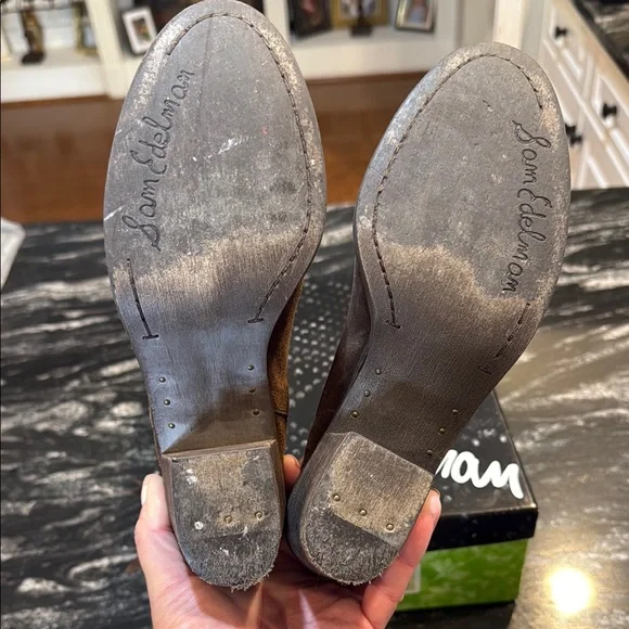 Sam Edelman Women's Brown Suede Ankle Boots - Picture 7 of 15